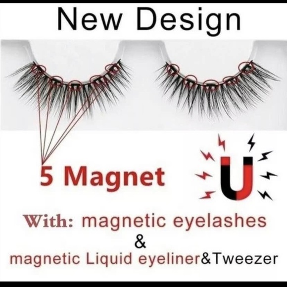 Magnetic eyelashes with Liquid Eyeliner Kit Natural Eye Lashes - Picture 3 of 7